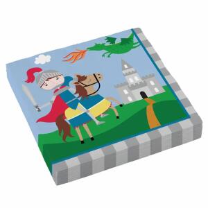 Motivserviette 33x33cm Princess & Knight AMSCAN 9909866  20ST