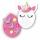 Luftballon 3ST Princess & Knight rosa AMSCAN 9909852