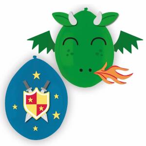 Luftballon 3ST Princess & Knight blau AMSCAN 9909872