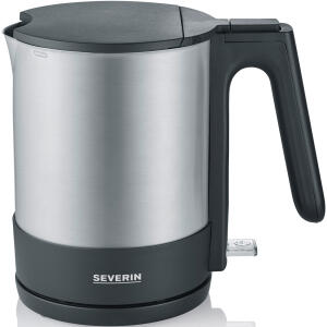 SEVERIN Wasserkocher - 1,7 Liter, Edelstahl/schwarz