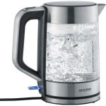 SEVERIN Wasserkocher - 1,7 Liter, Glas/Edelstahl/schwarz