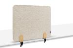 LEGAMASTER ELEMENTS Tischtrennwand akustik Pinboard - 60 x 80 cm, beige, Klammern
