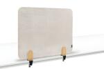 Tischtrennwand akustik Pinboard - 60 x 80 cm, beige, Klammern