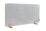 Tischtrennwand akustik Pinboard - 60 x 80 cm, beige, Klammern