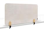 Tischtrennwand akustik Pinboard - 60 x 120 cm, beige, Klammern