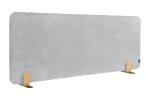 Tischtrennwand akustik Pinboard - 60 x 120 cm, beige, Klammern