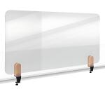 Tischtrennwand akustik Pinboard - 60 x 80 cm, beige, Halterungen