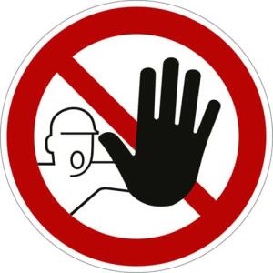 MOEDEL Zutritt für Unbefugte verboten, Folie selbstklebend, Ø 20cm