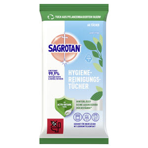 SAGROTAN Hygiene-Reinigungstücher - 60 Stück