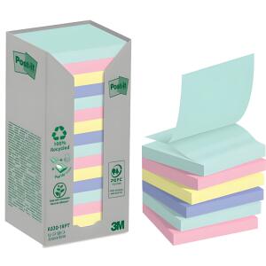 Post-it Haftnotizblock Notes - 76 x 76 mm, sortiert, 16 x 100 Blatt