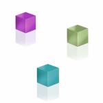 SIGEL BA727 SuperDym-Magnete - türkis/pink/hellgrün - Würfel - Haftkraft auf Glas-Magnetboards: 6 Blatt (A4, 80g/m²) - 1,10 x 1,10 x 1,10 cm - 3 Stück - für Glas-Magnetboards, magnetische Whiteboards und weitere magnetische Oberflächen