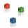 SIGEL BA725 SuperDym-Magnete - blau/rot/grün - Würfel - Haftkraft auf Glas-Magnetboards: 6 Blatt (A4, 80g/m²) - 1,10 x 1,10 x 1,10 cm - 3 Stück - für Glas-Magnetboards, magnetische Whiteboards und weitere magnetische Oberflächen