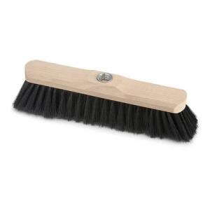 NÖLLE Stubenbesen Holz mit Metallgewinde - 28 cm, natur