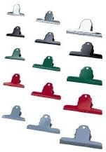 Alco Briefklemmer 75mm breit grau 10St vernickelt Klemmweite 25mm lackiert