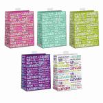 Geschenktasche Schrift  26x32x12cm sortiert, 5...