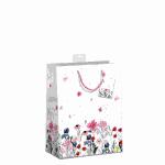 Geschenktasche Blumen  18x23x10cm, mit Kordel und...