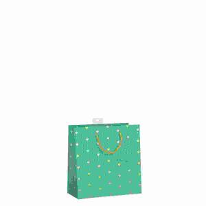 Geschenktasche Kleine  Herzen 15x15x6cm, mit Kordel und Namenskarte,, Skorpion