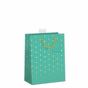 Geschenktasche Kleine  Herzen 18x23x10cm, mit Kordel und Namenskarte, Goldfolie,, Skorpion