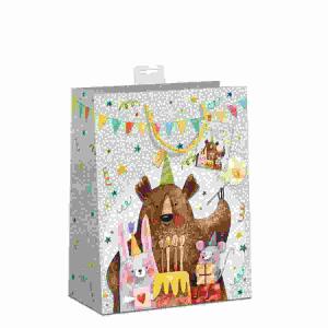 Geschenktasche Kinder  26x32x12cm, mit Kordel und Namenskarte,, Skorpion
