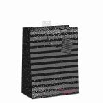 Geschenktasche Streifen  Punkte 26x32x12cm, mit Kordel...
