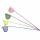 Bambuskescher 120cm 4fach  sortiert, grün, gelb, pink, blau, Länge: 120 cm, Durchmesser: 20 cm