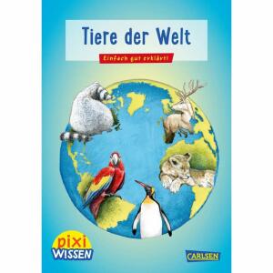 Pixi Wissen 42 Tiere der  Welt, von Jürgen Beckhoff, illustriert von Julie Sodré,, 32 Seiten, ab 6 Jahren,, Carlsen