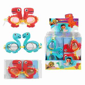 Tauchermaske Dinosaurier  sortiert, 2 verschiedene Farben, ab 3 Jahren,, Toi-Toys