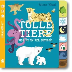 Baby Pixi 114 Tolle Tiere  unkaputtbar, illustriert von Kathrin Wessel, 16 Seiten,, ab 12 Monaten,, Carlsen