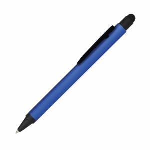 Kugelschreiber ALU Stylus  Blue, Aluminium Kugelschreiber mit Stylus Tip, Schreibfarbe, schwarz, internationale Großraummine,, Online