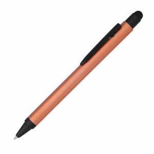 Kugelschreiber ALU Stylus  Rosegold, Aluminium Kugelschreiber mit Stylus Tip, Schreibfarbe, schwarz, internationale Großraummine,, Online