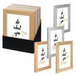 Portraitrahmen GLITTER  13x18cm sortiert FSC100%, gold...