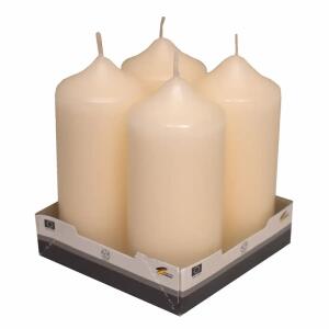 Stumpenkerzen 50x110mm  ivory 4er, KCB