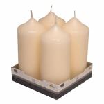 Stumpenkerzen 50x110mm  ivory 4er, KCB