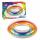Schwimmring Rainbow D70cm  aufgeblasen 65 cm, unaufgeblasen 70 cm Oberseite, transparent, Unterseite innen mit Regenbogenfarben,, Happy People