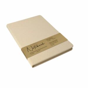 Notizbuch A5 Retro beige  72 Blatt dotted, ca. 14,5 x 21 cm, 100g/m² Papier, gepunktet, Umschlag aus, PE,, Online