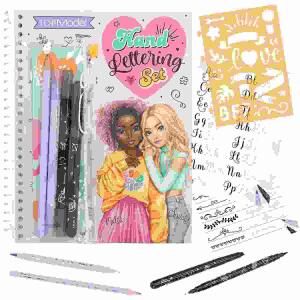 Malbuch-Set Handlettering  TOPModel, mit 4 Stiften und Schreibvorlagen,, Depesche