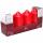 Stumpenkerzen 78x150mm  rot 4er, KCB