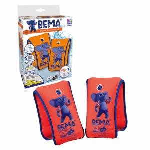 BEMA Schwimmflügel Gr.0  Neopren 1-6 Jahre 11-30kg, orange, 15 x 25 cm,, Exklusiv für DACH-Region, Sharky Schwimmschule, Happy People