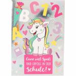 Klappkarten Schule  4 Jahreszeiten Motiv 001