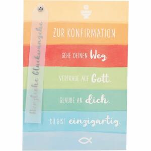 Klappkarten Konfirmation  4 Jahreszeiten Motiv 002