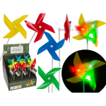 OOTB Bunte Windmühle mit 3 LED farbwechselnd H: 28 cm
