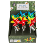 OOTB Bunte Windmühle mit 3 LED farbwechselnd H: 28 cm