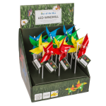 OOTB Bunte Windmühle mit 3 LED farbwechselnd H: 28 cm