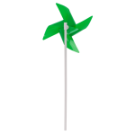 OOTB Bunte Windmühle mit 3 LED farbwechselnd H: 28 cm