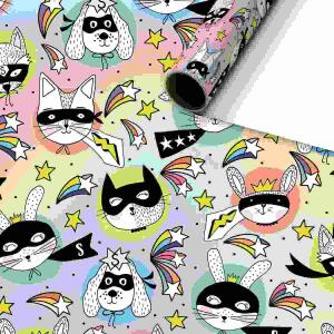 Geschenkpapier 70cmx1,5m  Piper blau