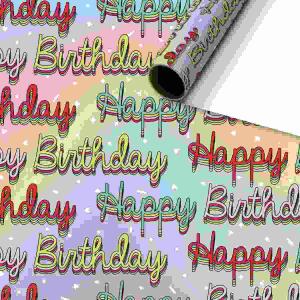 Geschenkpapier 70cmx1,5m  Glenn rot