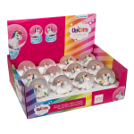 OOTB Glitterkugel Einhorn auf Sockel mit Wolkendekor