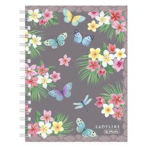 Herlitz Spiralboutiquebuch A5  Ladylike Butterflies 100 Blatt kariert