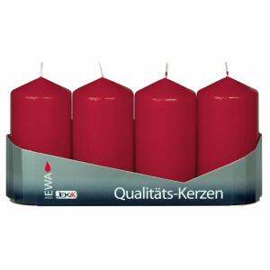 Stumpenkerzen 40x90mm  burgund 4er, JEKA