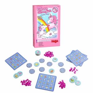 Legespiel Einhorn  Glitzerglück Funkel-Bingo, für 2 bis 4 Spieler, Spieldauer 15min, ab 3 Jahren,, HABA